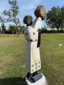 Walking With Baby Shona Sculpture